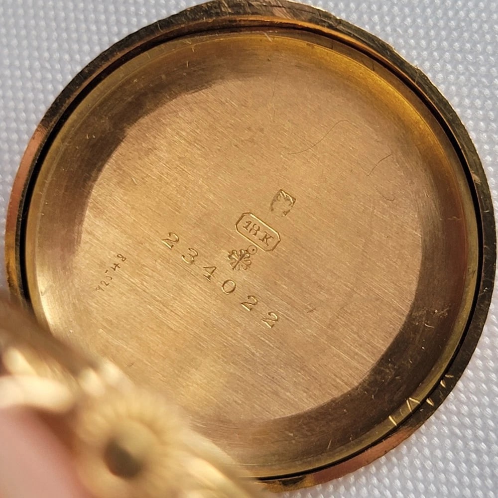 Patek Philippe 18k Solid Gold Open Face Pocket Watch 32mm Circa 1920s RA696 - 12