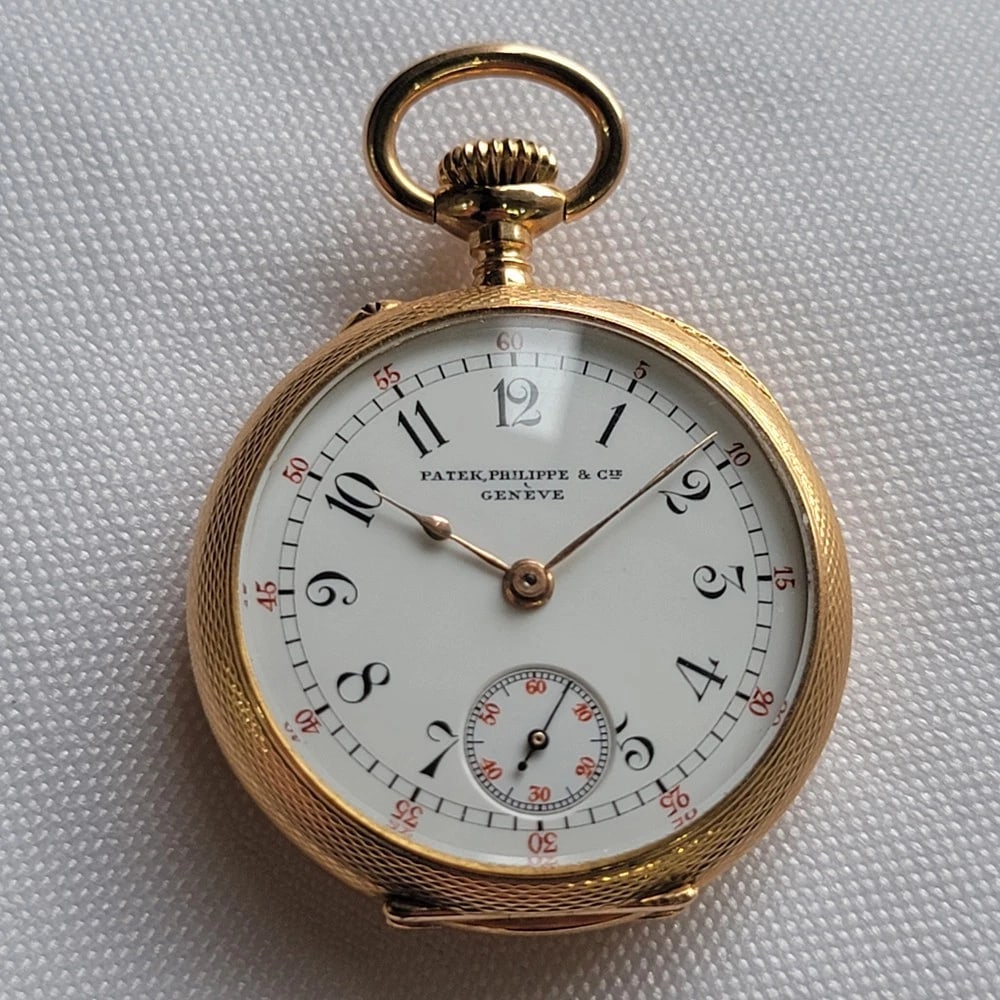 Patek Philippe 18k Solid Gold Open Face Pocket Watch 32mm Circa 1920s RA696 (1 of 15)
