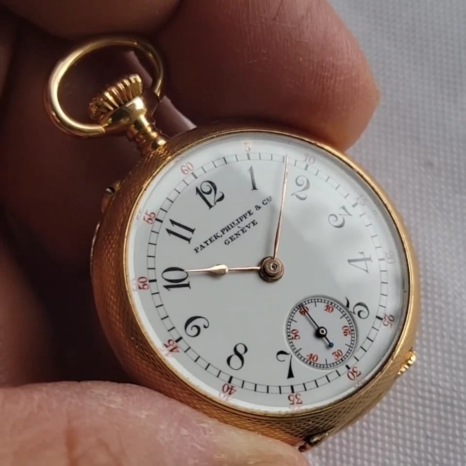 Patek Philippe 18k Solid Gold Open Face Pocket Watch 32mm Circa 1920s RA696 - 2