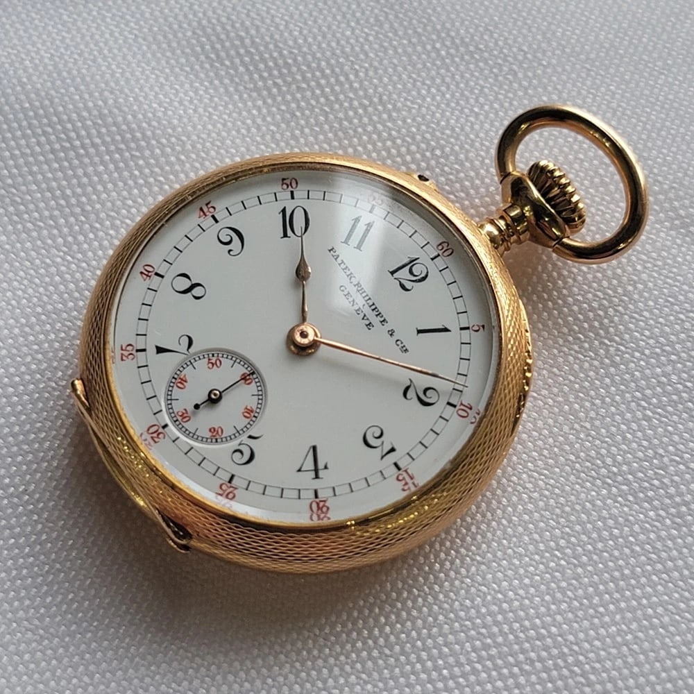 Patek Philippe 18k Solid Gold Open Face Pocket Watch 32mm Circa 1920s RA696 - 4