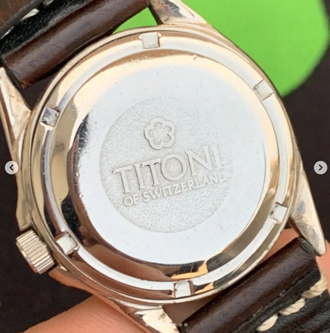 Titoni Cosmo King Day-Date Daimond Yellow Dail 25 Jewels Mens Wrist Watch - 8