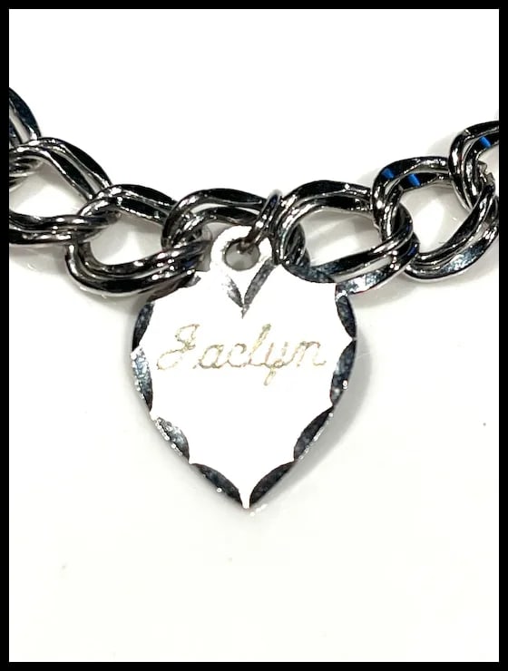 Vintage Charm Bracelet with Mother, Jaclyn, and Birthstone Charms - 7