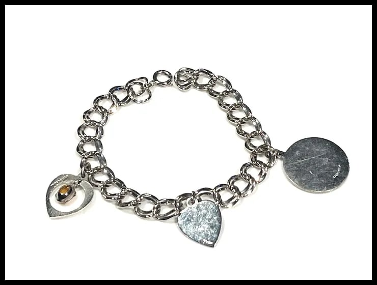 Vintage Charm Bracelet with Mother, Jaclyn, and Birthstone Charms - 9