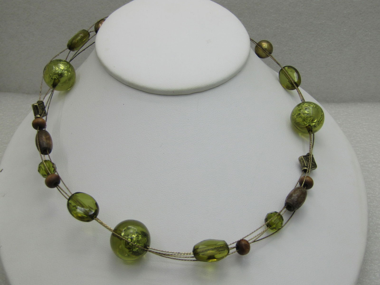 Vintage Four Strand Beaded Necklace 22" - 2