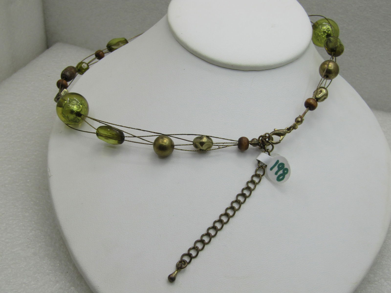 Vintage Four Strand Beaded Necklace 22" - 3