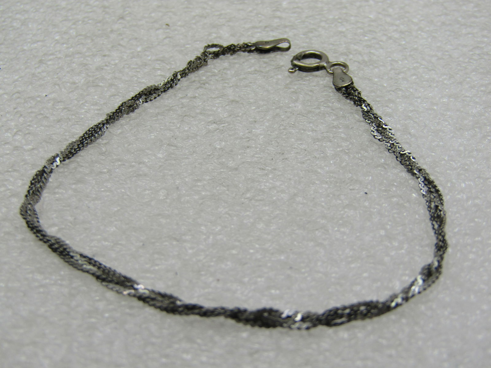 Vintage Sterling Silver Braided Bracelet, 7" - 3
