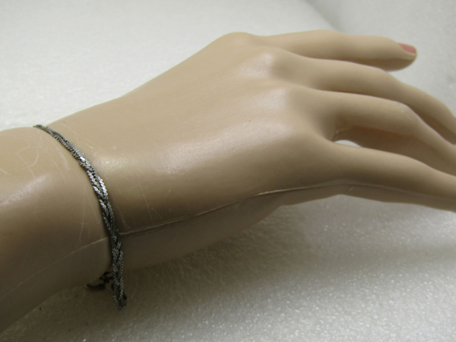 Vintage Sterling Silver Braided Bracelet, 7" - 5
