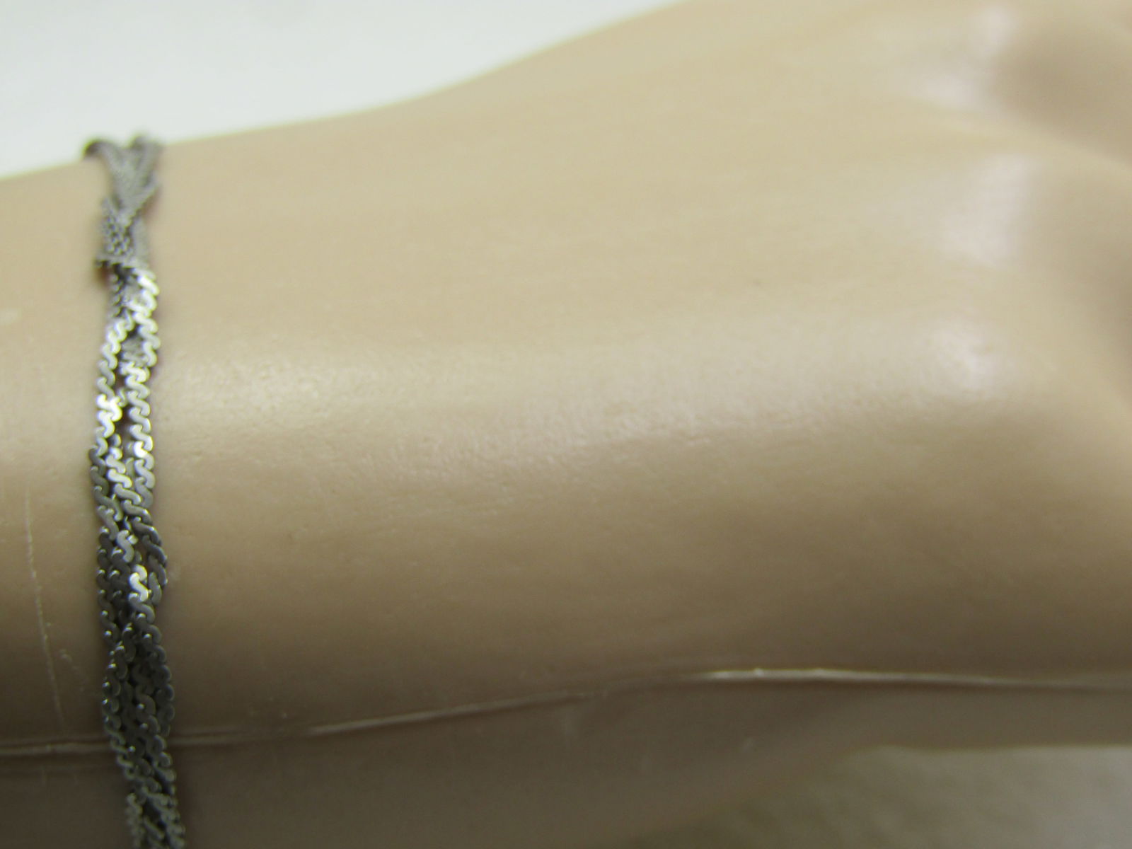 Vintage Sterling Silver Braided Bracelet, 7" - 6