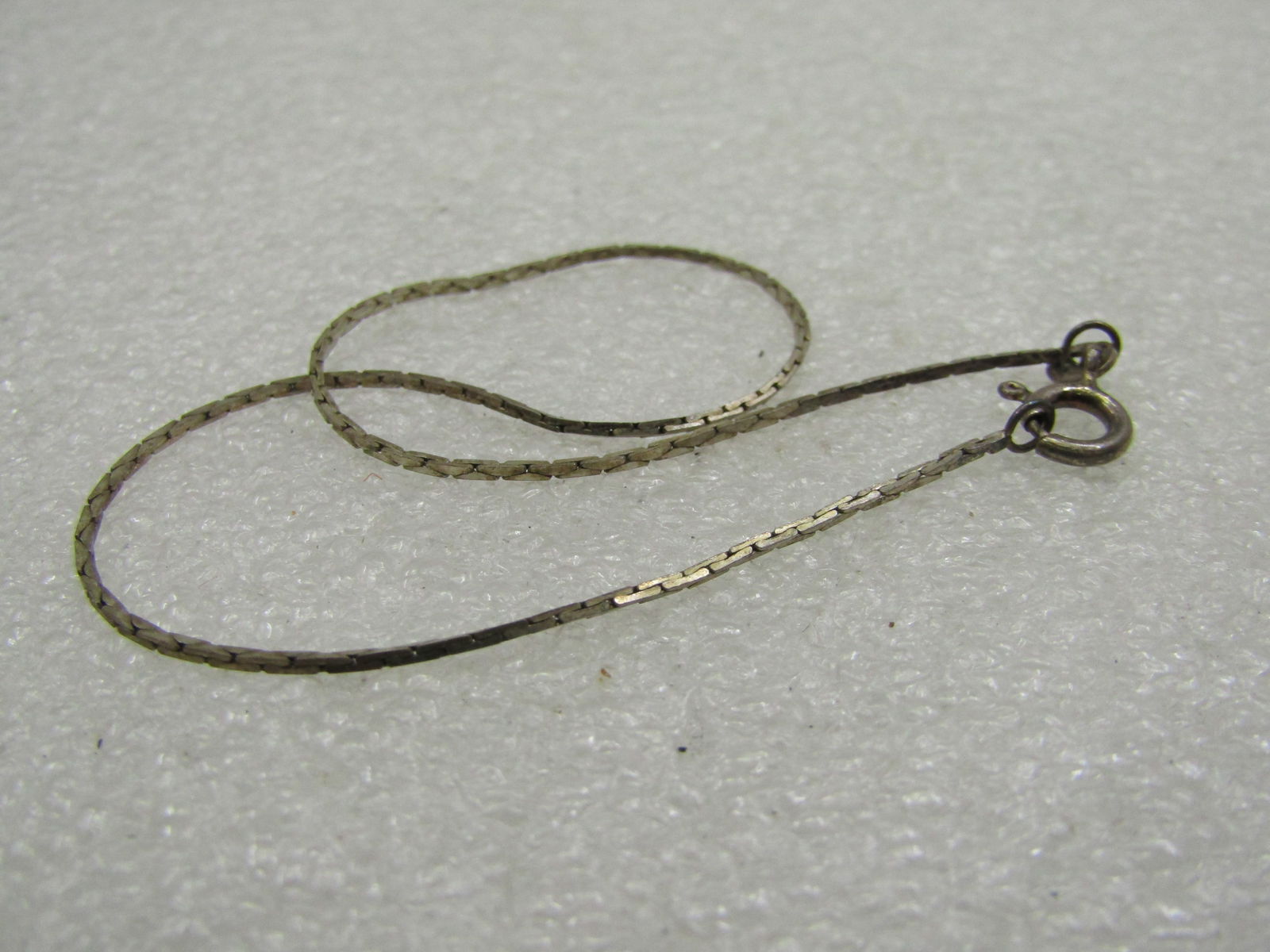 Vintage Sterling 8" Boston Link Chain Bracelet, .8mm, Italy - 3