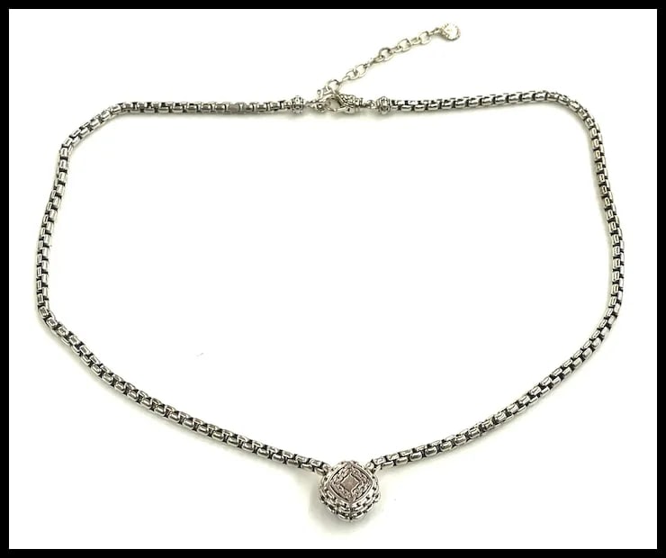 Estate JAI John Hardy Sterling Silver Amethyst Necklace - 5