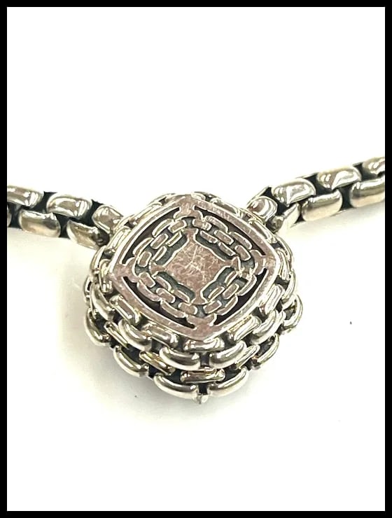 Estate JAI John Hardy Sterling Silver Amethyst Necklace - 6