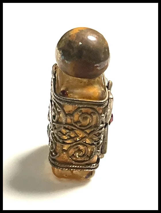 Vintage Western Germany Caged Perfume Bottle - 4