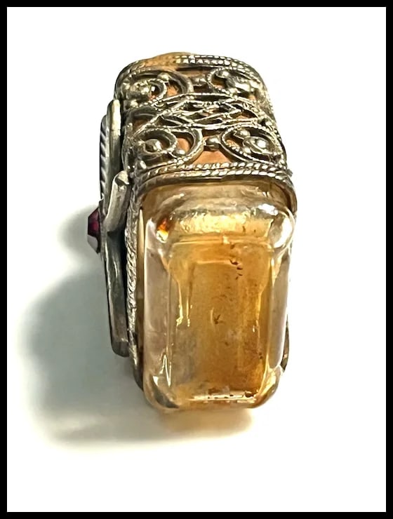 Vintage Western Germany Caged Perfume Bottle - 5