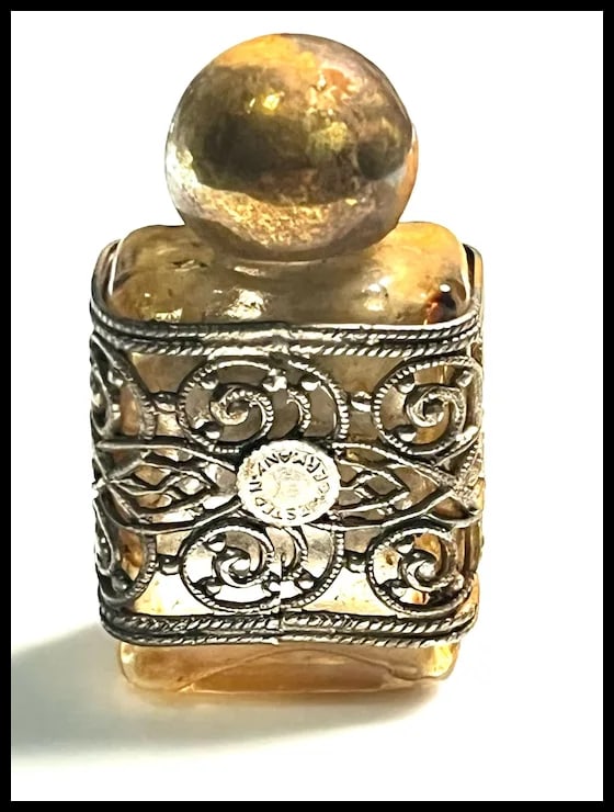 Vintage Western Germany Caged Perfume Bottle - 6