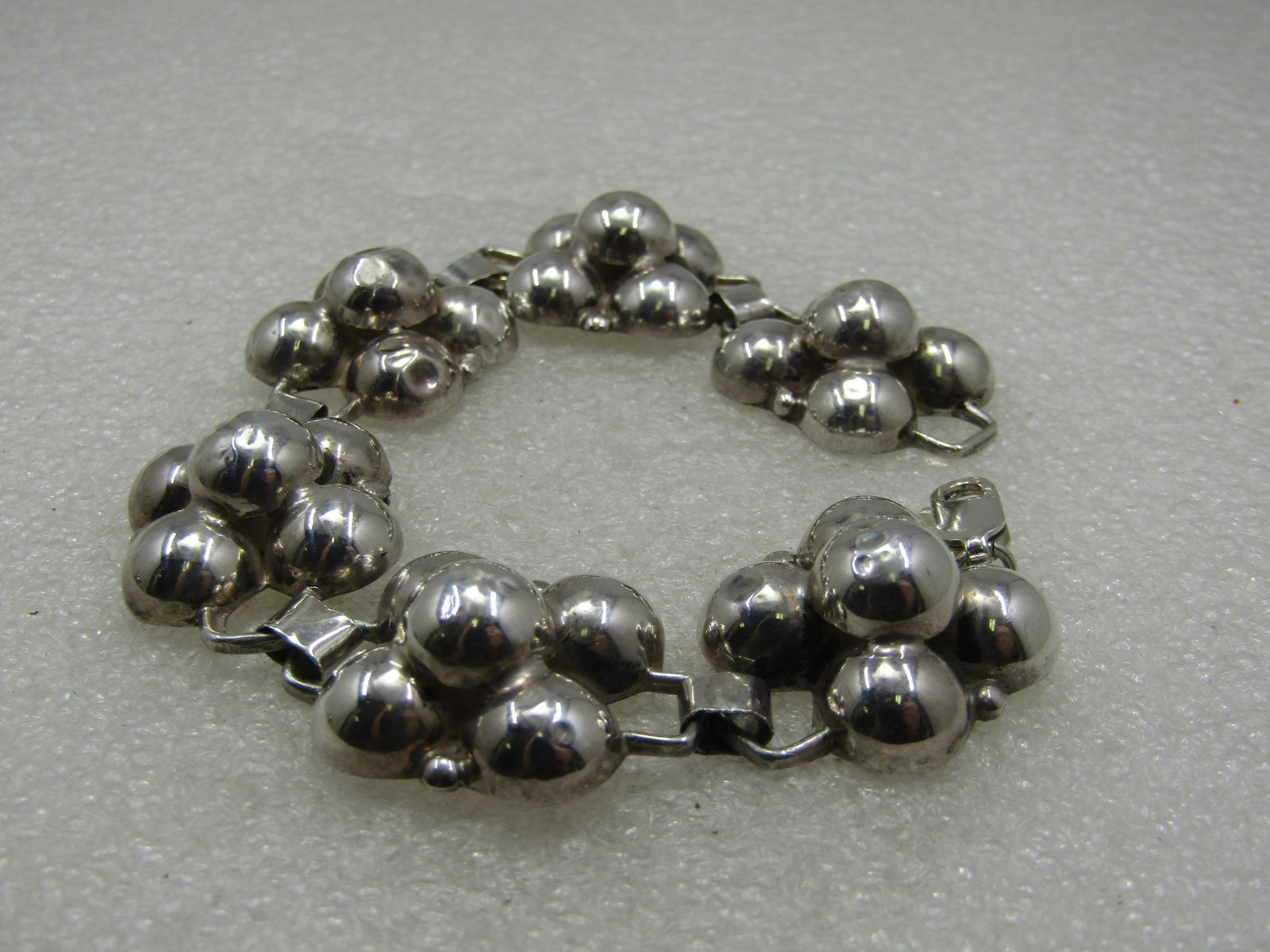 Vintage Sterling Silver Half Ball Link Bracelet, 8", Appx. 24.86 Gr. - 2