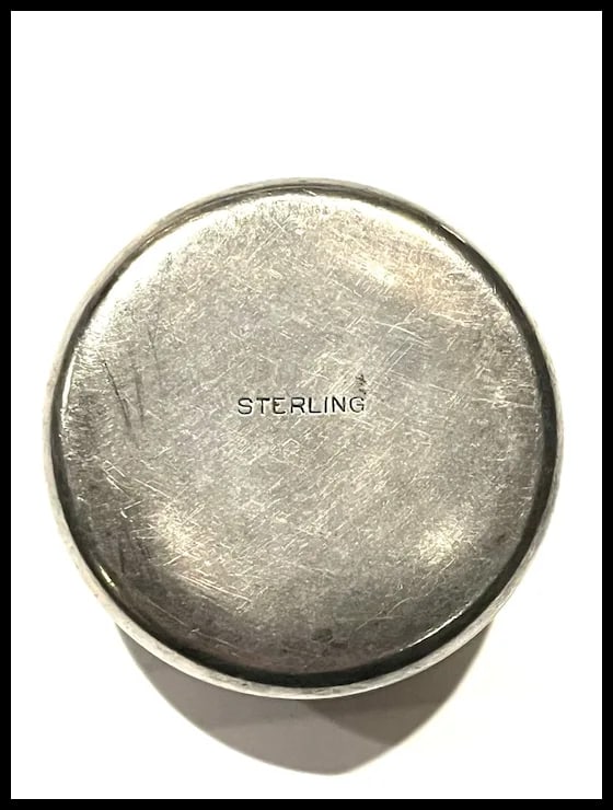 Antique Sterling Silver Trinket/Keepsake Case with Raised Floral Design - 5