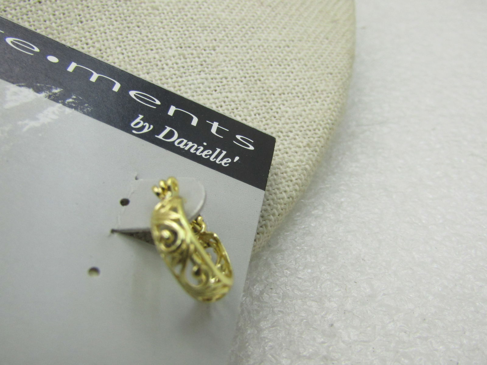 Vintage Gold over Sterling Filigree Hoop Earrings, Pierced, Statements by Danielle - 3