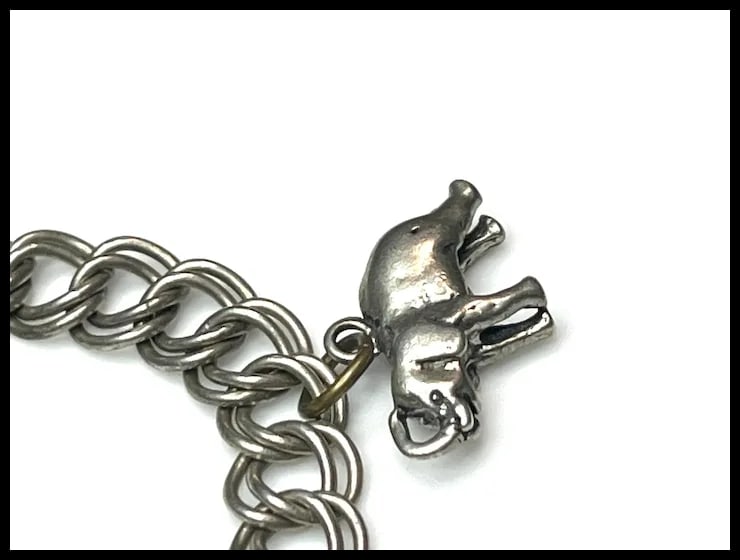 Vintage Sterling Silver Animal Themed Charm Bracelet - 3