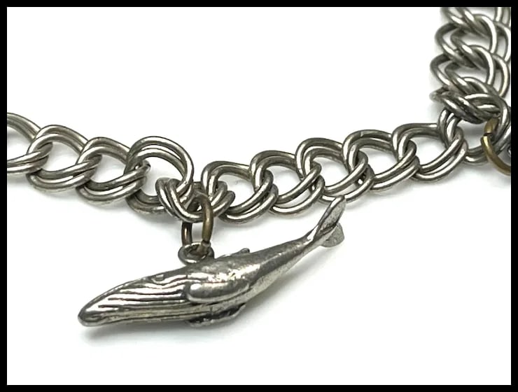 Vintage Sterling Silver Animal Themed Charm Bracelet - 5