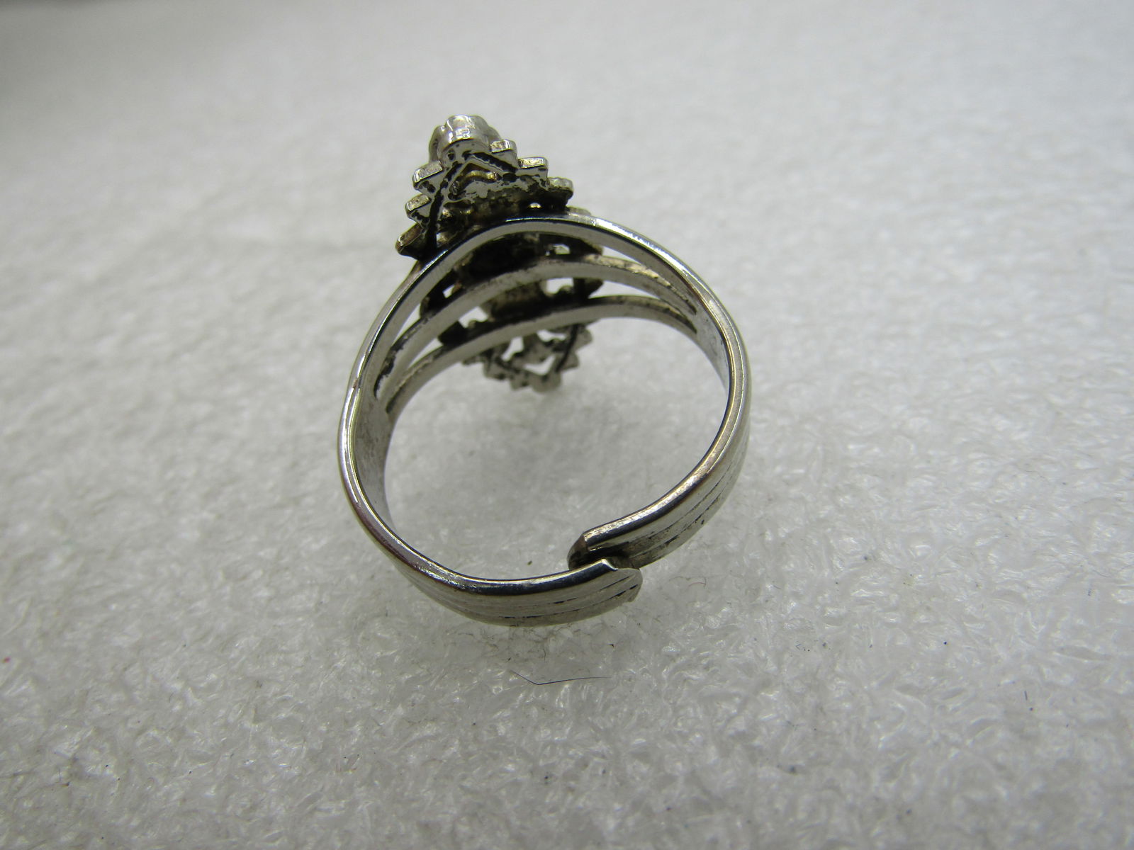 Southwestern Faux Coral Ring, Adjustable, Sz. 6-9 - 4