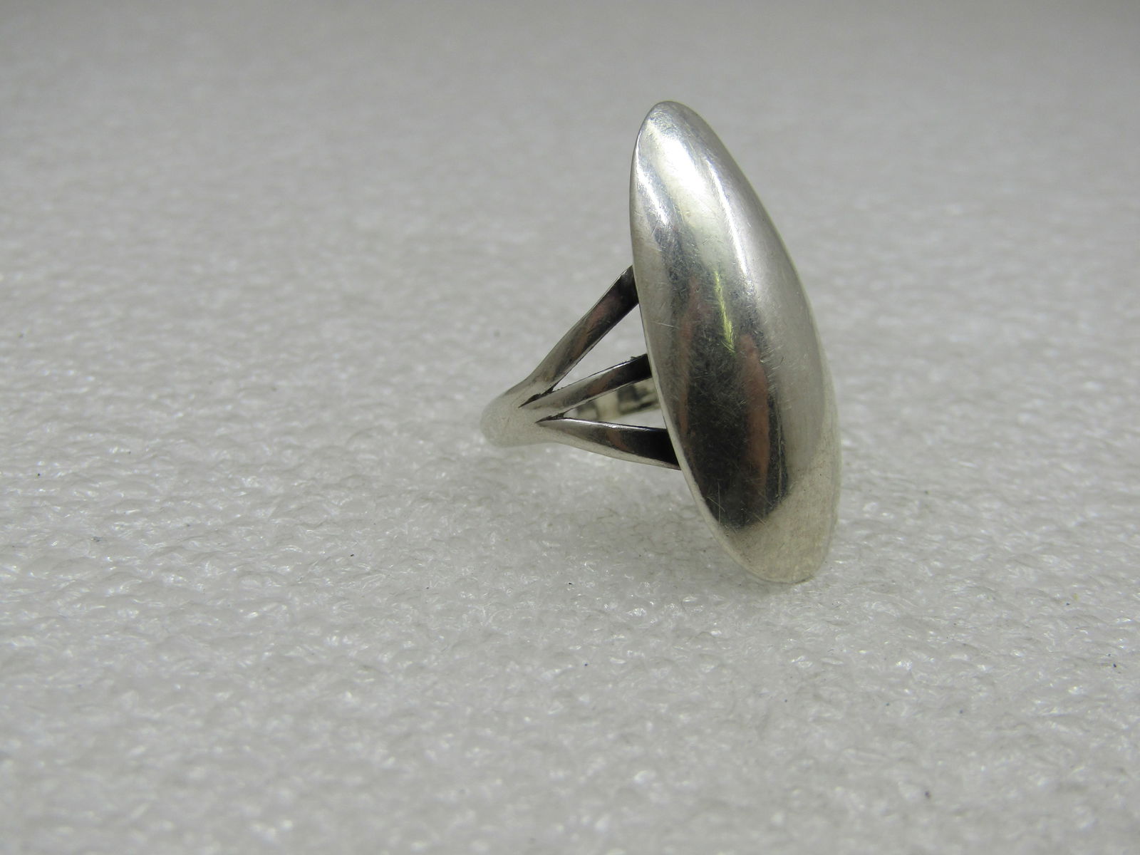 Vintage Sterling Modern Long Ring, Sz. 5.75, Southwestern Crossover - 5