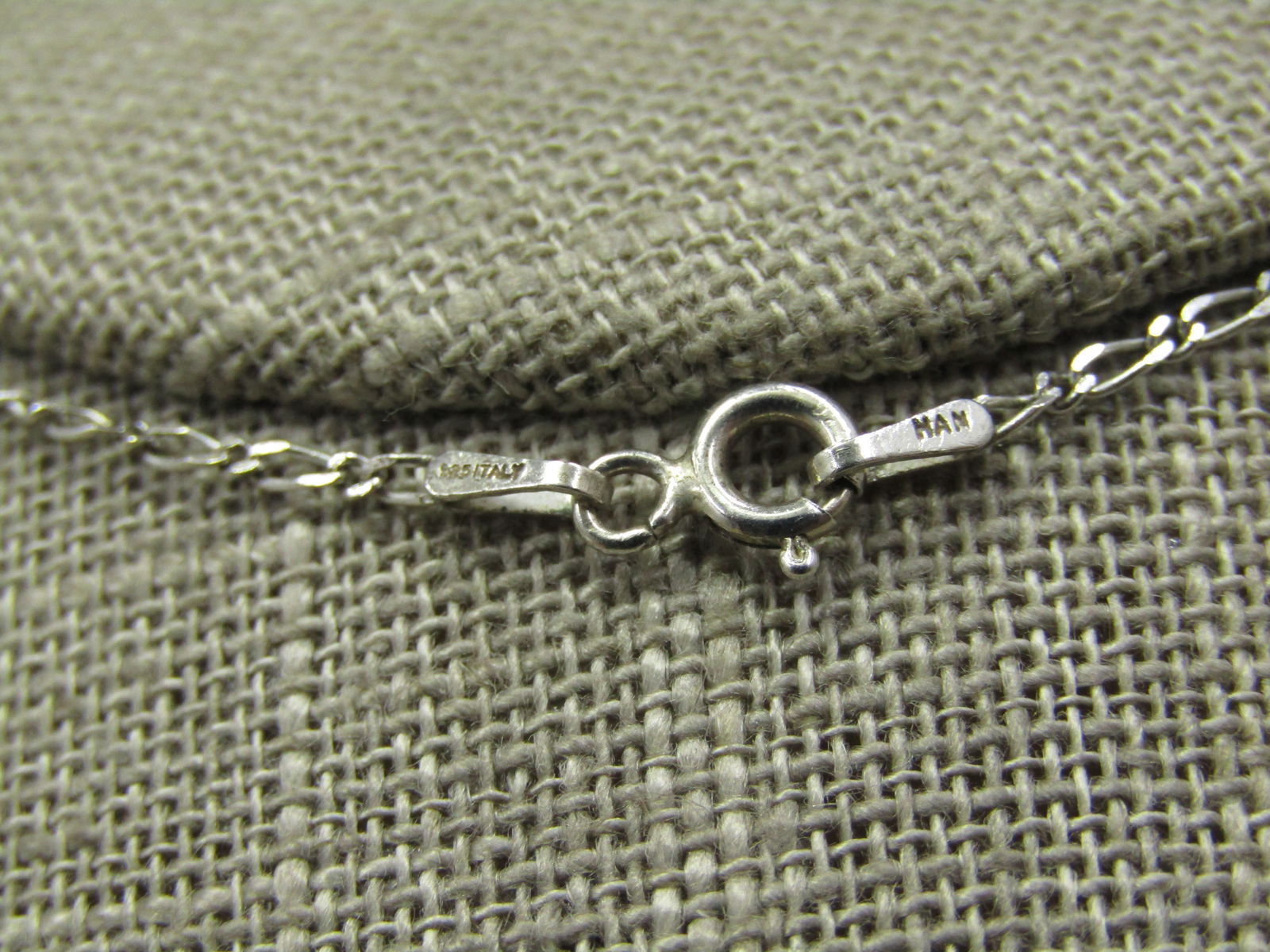 Vintage Sterling Cross Necklace with CZ, 24" - 5