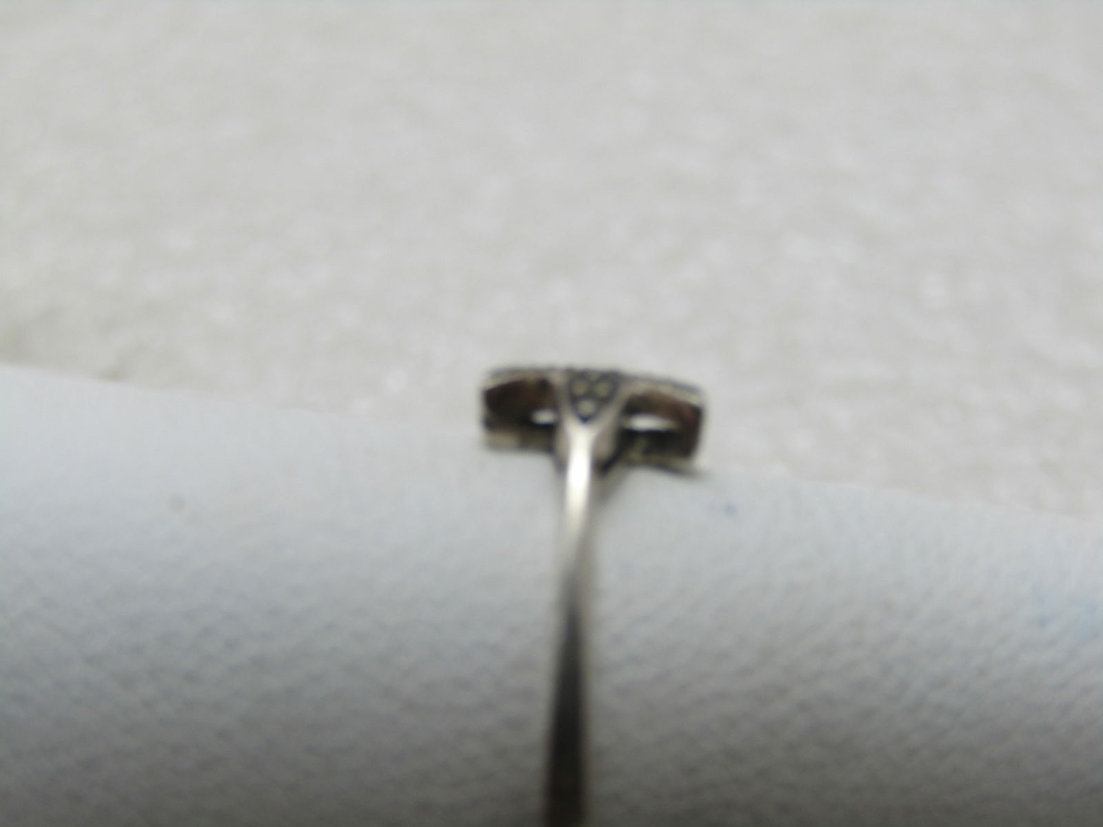 Vintage Sterling Silver Marcasite Leaf Ring, Sz. 6 - 4