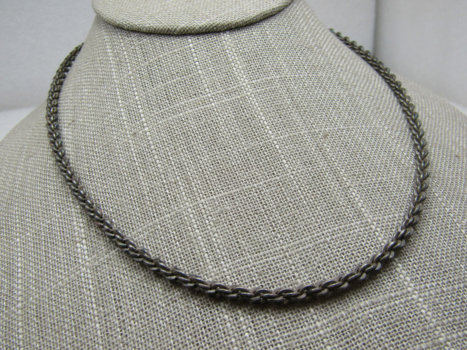 Vintage 3.5mm Sterling Rope Chain, 17", 21.71 Gr. Mid-Century - 3