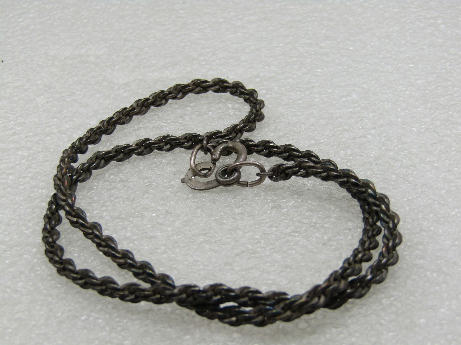 Vintage 3.5mm Sterling Rope Chain, 17", 21.71 Gr. Mid-Century - 5