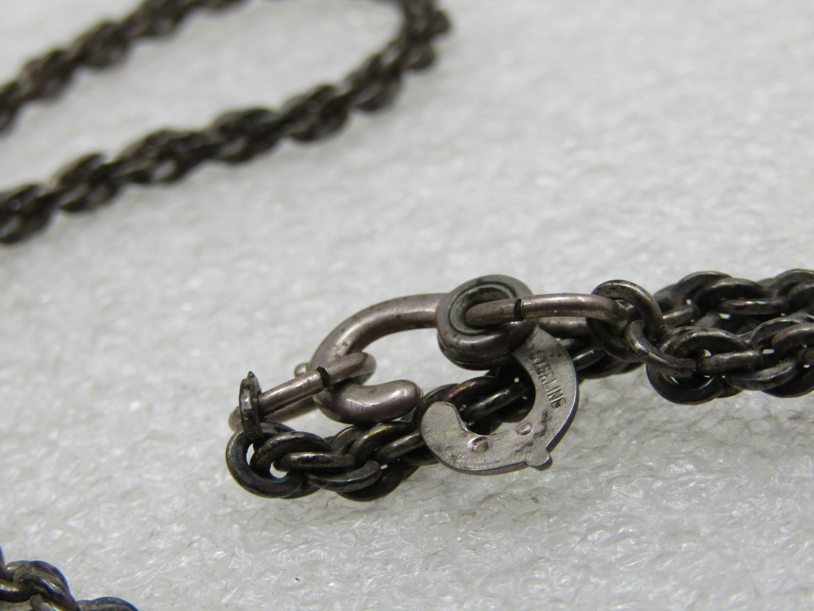 Vintage 3.5mm Sterling Rope Chain, 17", 21.71 Gr. Mid-Century - 7