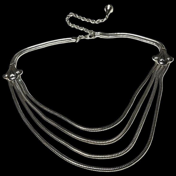 Vintage White Gold 1-20 12k GF Statement Necklace (1 of 7)