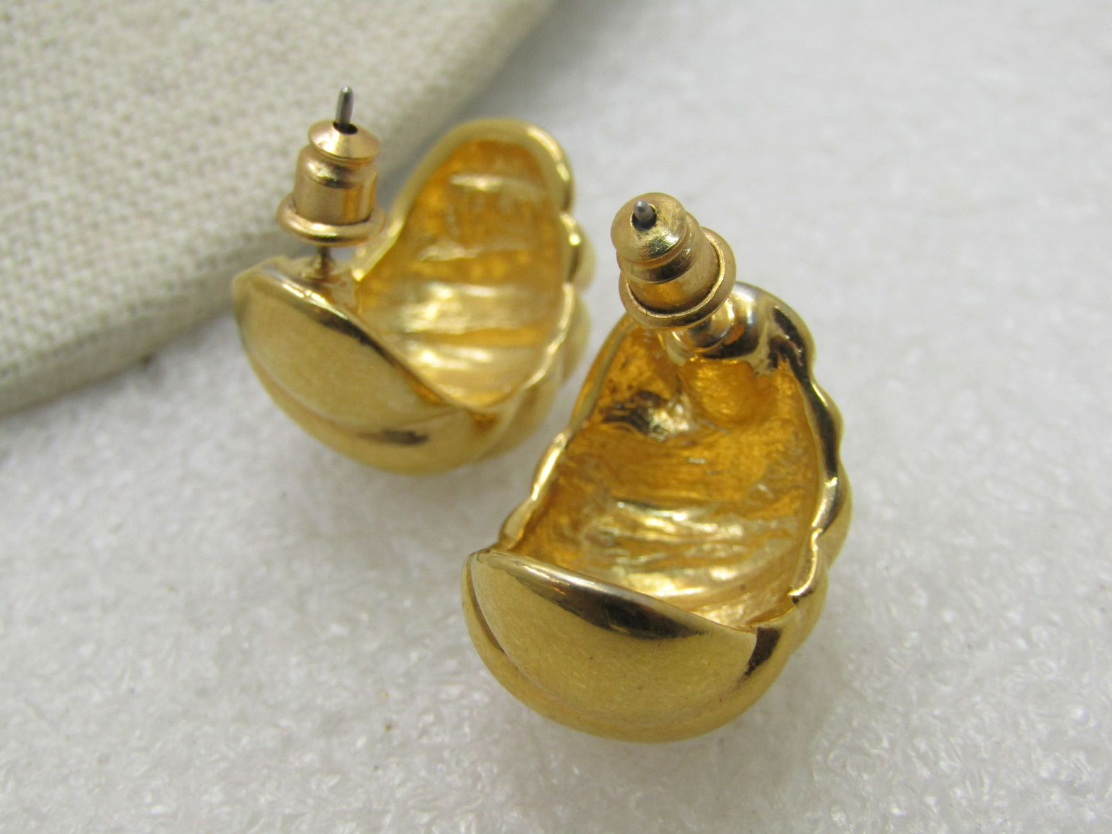 Vintage Napier Half-Hook Shrimp Earrings, Pierced - 4