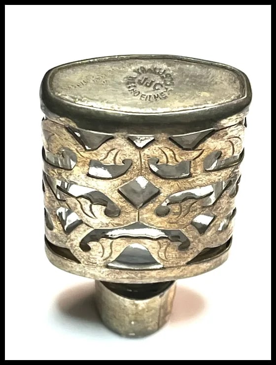 Vintage JJC Mexico Sterling Silver and Glass Perfume Bottle - 7
