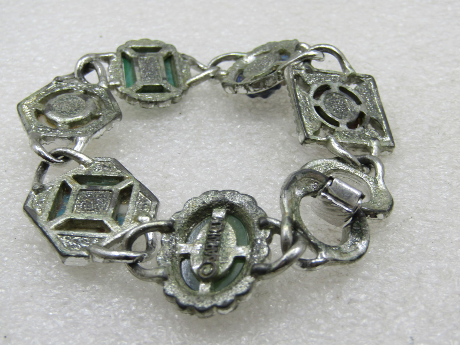 Vintage Mixed Stone Bracelet, Sarah Coventry, 1960's-1970's, 7.5" - 6