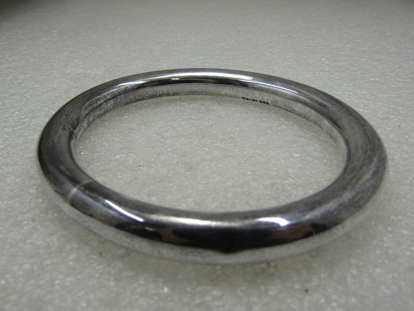Vintage Sterling Silver Bangle Bracelet, Mexico, 7.75" , Signed (1 of 6)