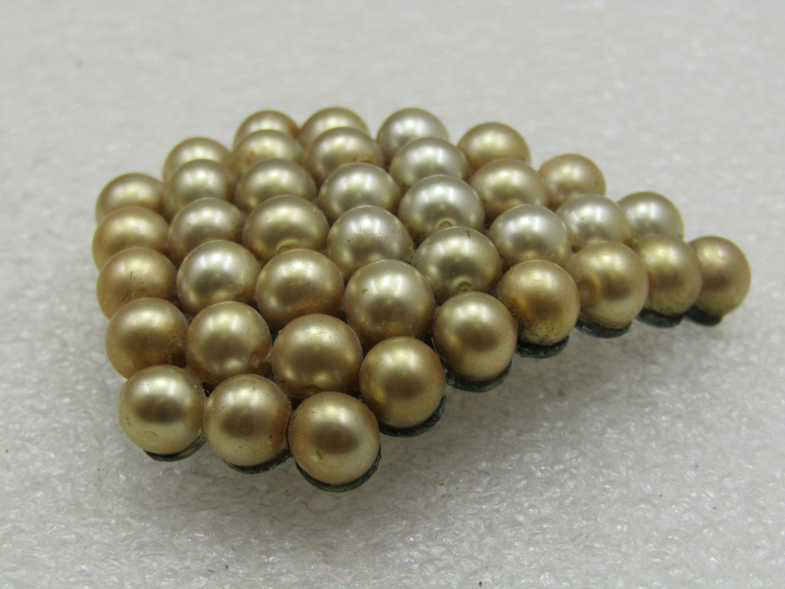 1920's-1930's Faux Pearl Triangular Dress Clip, 2" - 3