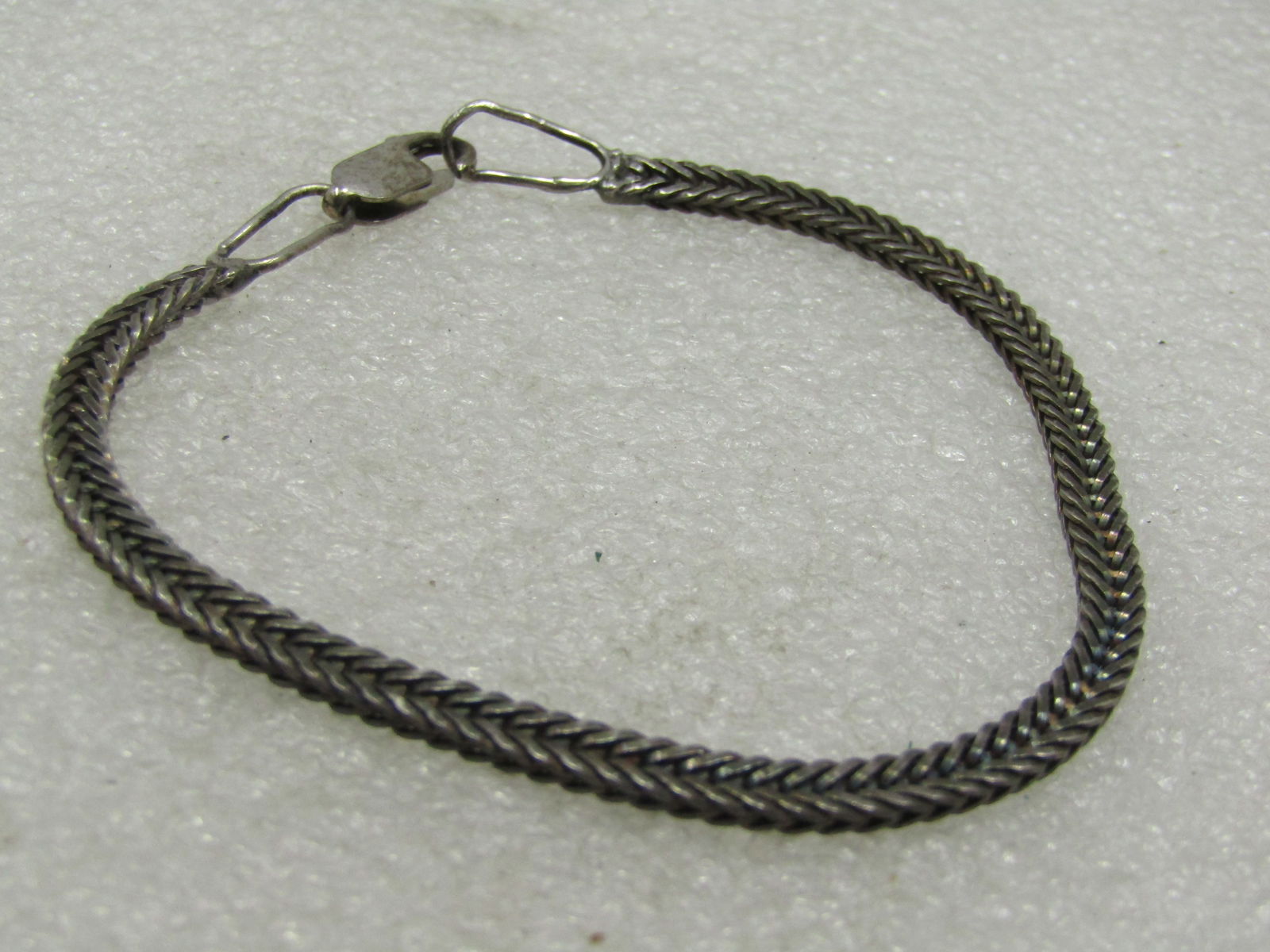 Vintage Sterling Foxtail Link Bracelet, 7-7/8", 3.7mm Wide, Unisex - 2