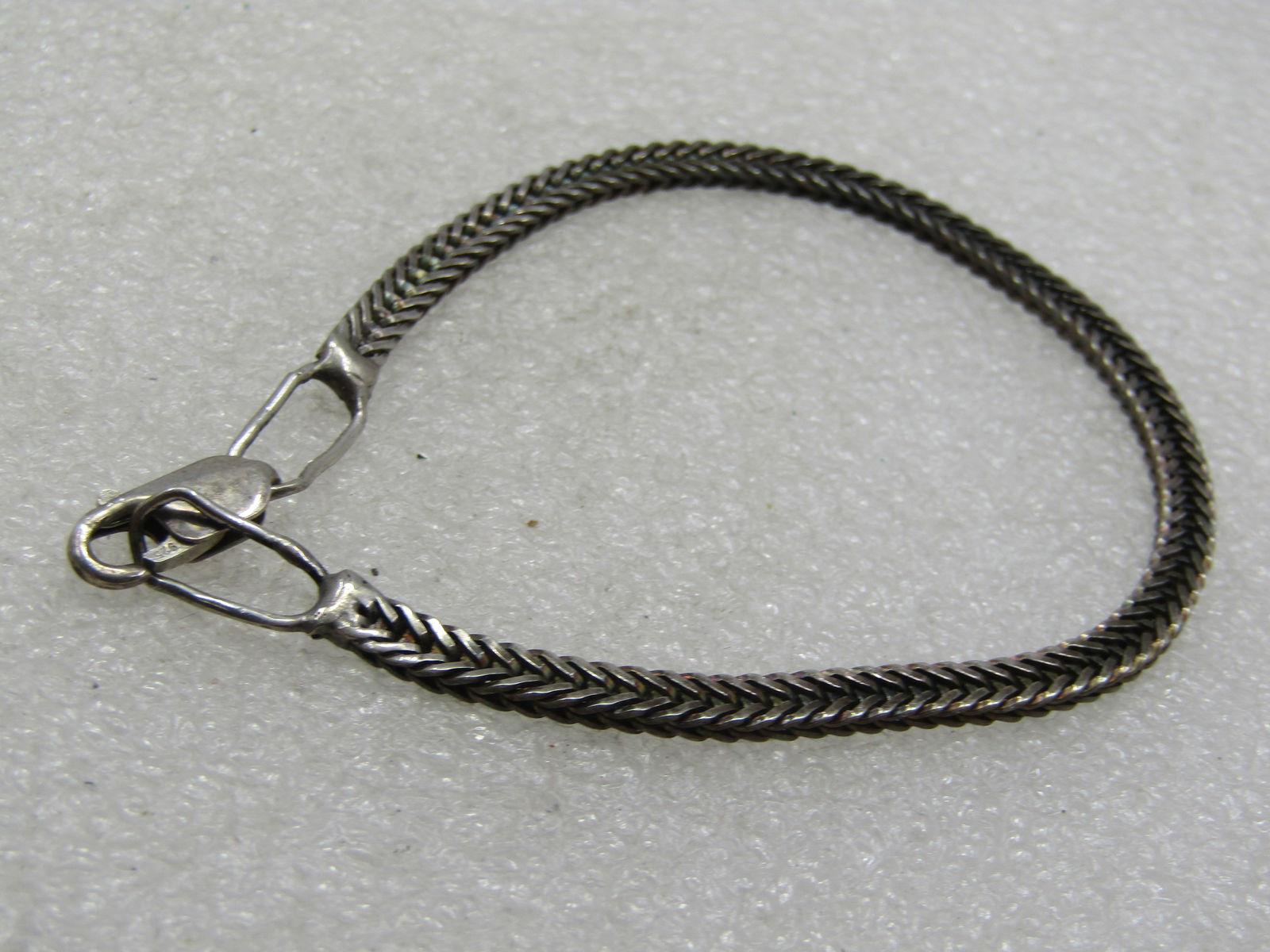 Vintage Sterling Foxtail Link Bracelet, 7-7/8", 3.7mm Wide, Unisex - 4
