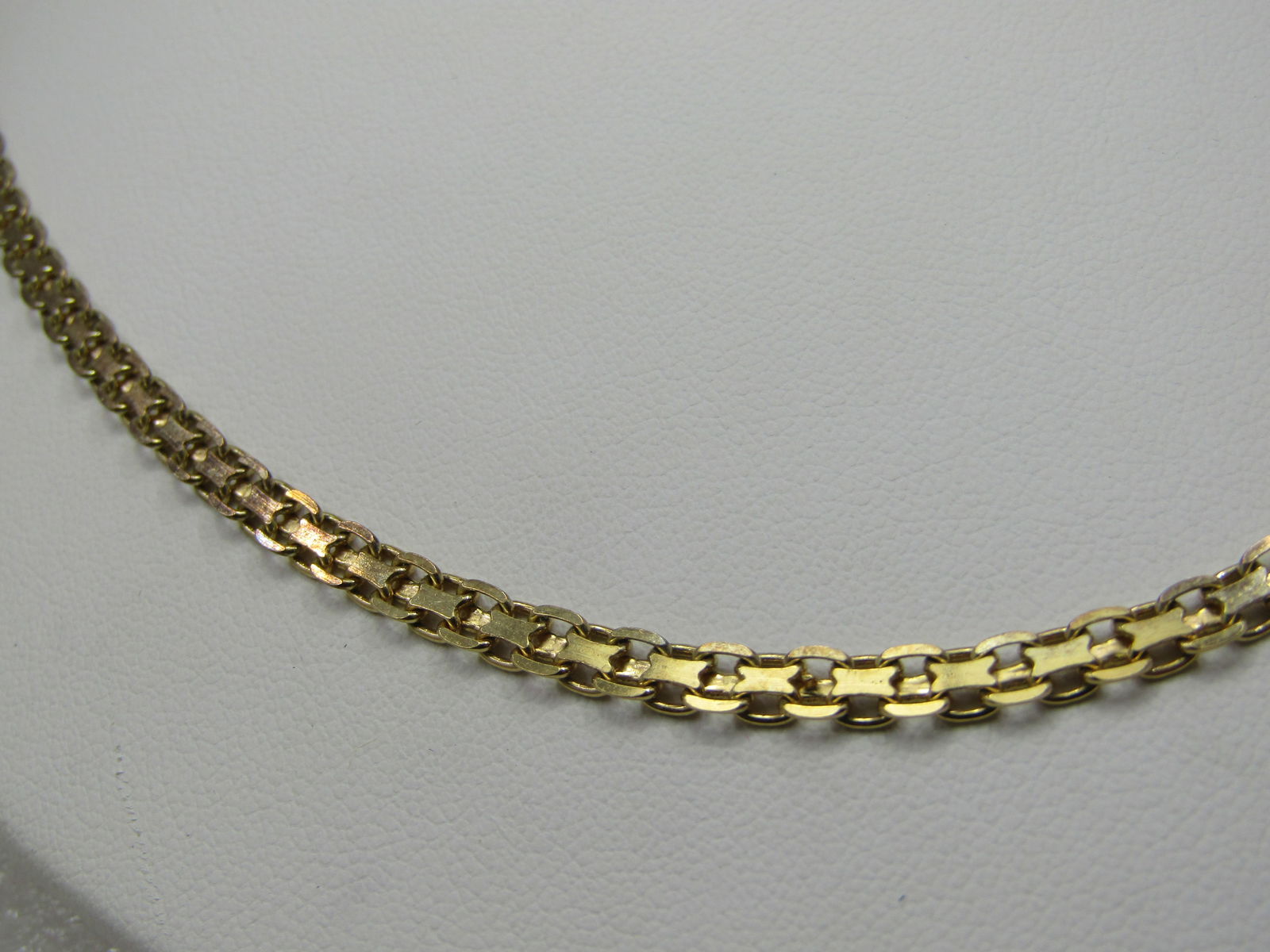 Vintage Sterling Gold Washed Mesh Link Necklace, 19", 3.5mm - 2