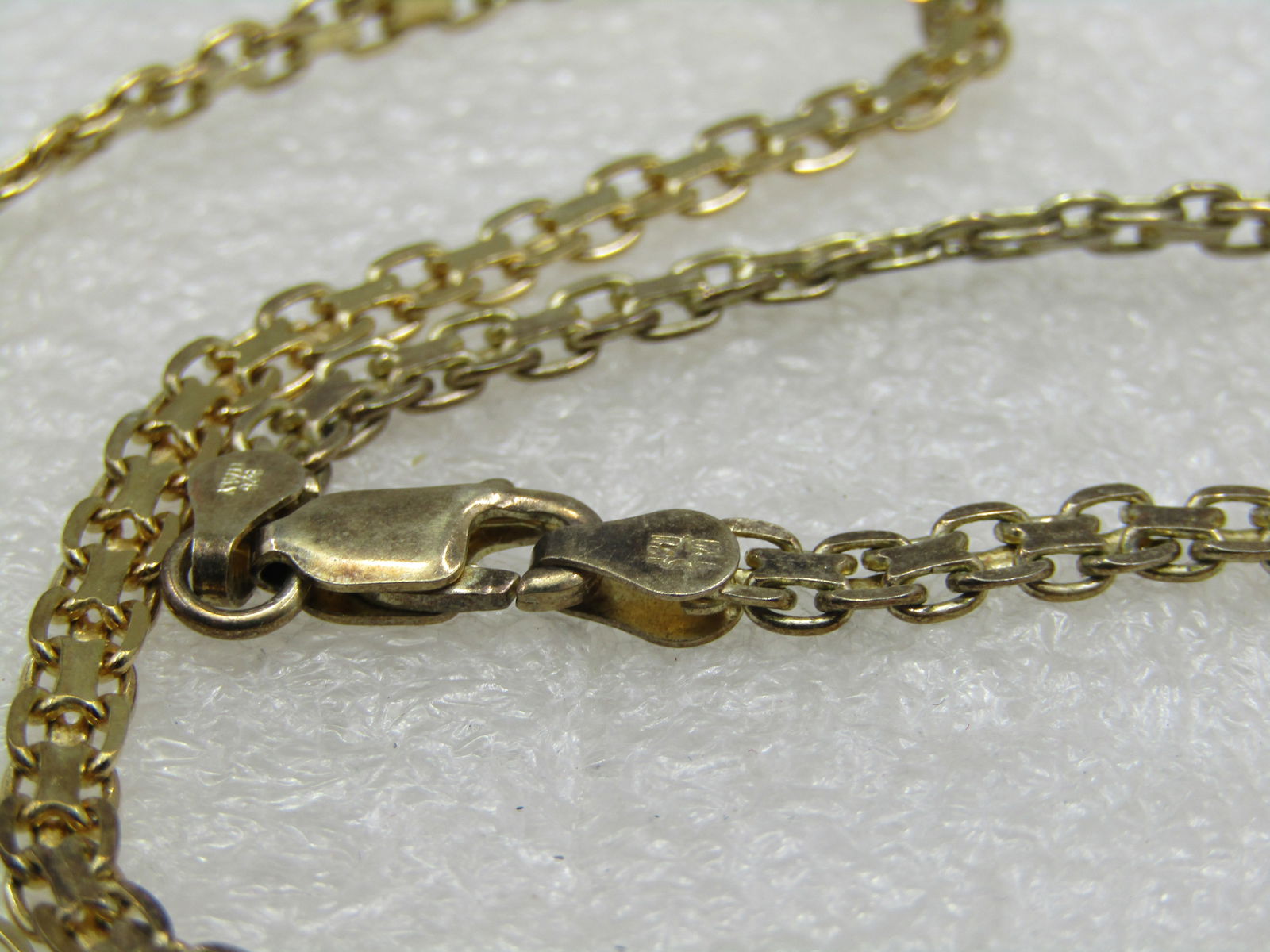 Vintage Sterling Gold Washed Mesh Link Necklace, 19", 3.5mm - 5