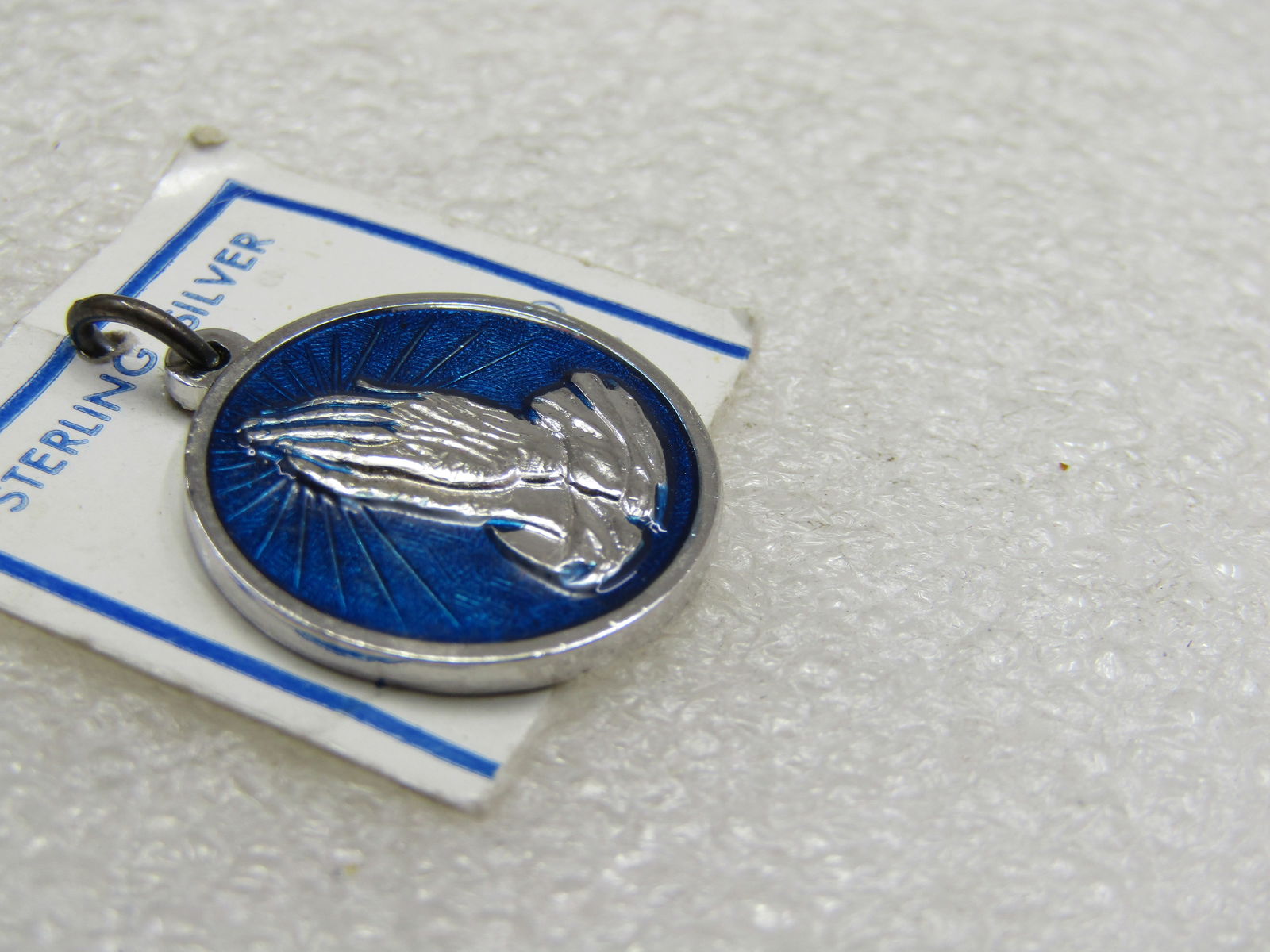 Vintage Sterling Spencer Co. Praying Hands Charm/Pendant, Serenity Prayer - 3