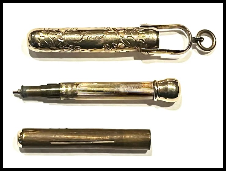 Antique Victorian 9k Gold Mechanical Pencil - 3