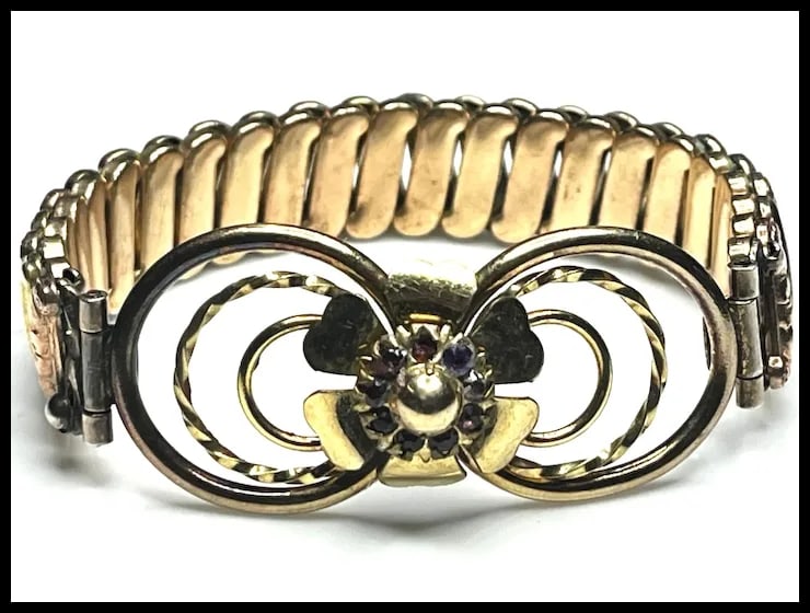Vintage Sweetheart Expandable Bicolor Bracelet - 2
