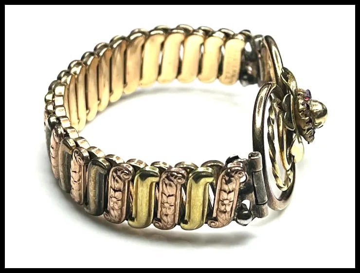 Vintage Sweetheart Expandable Bicolor Bracelet - 3