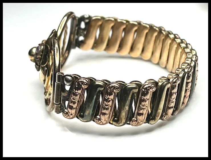 Vintage Sweetheart Expandable Bicolor Bracelet - 5