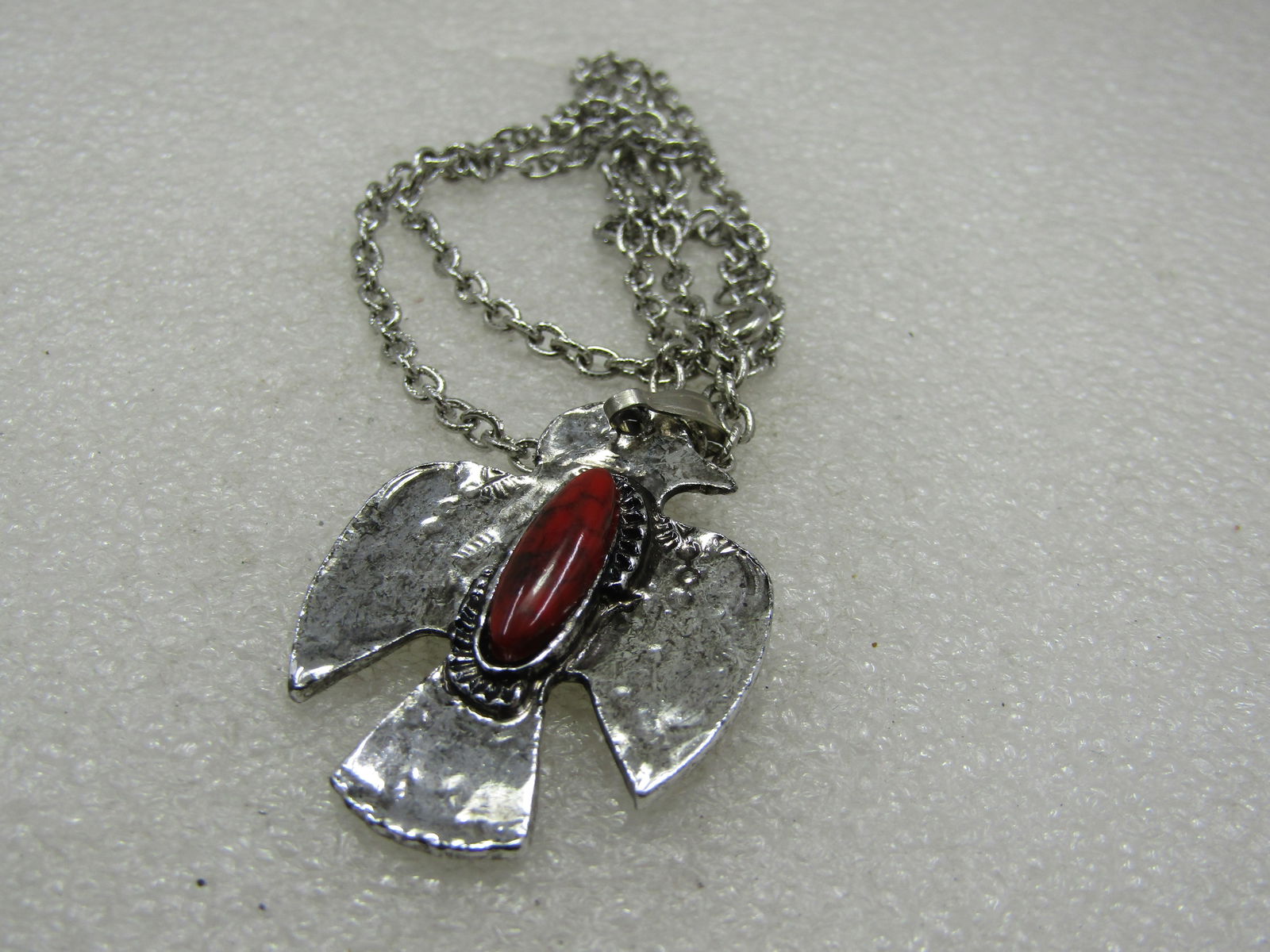 Vintage Costume Southwestern Thunderbird Necklace, 22" - 5