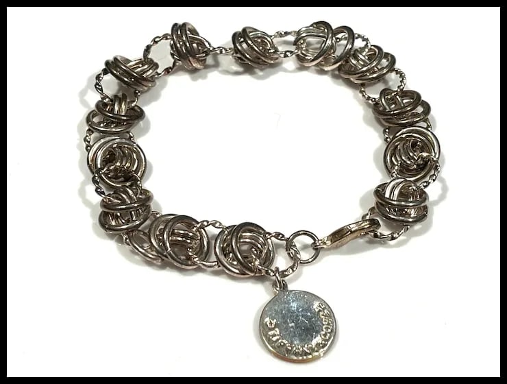 Sterling Silver Circle Charm Bracelet - 2