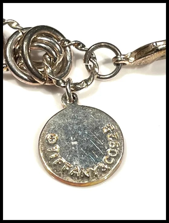 Sterling Silver Circle Charm Bracelet - 5