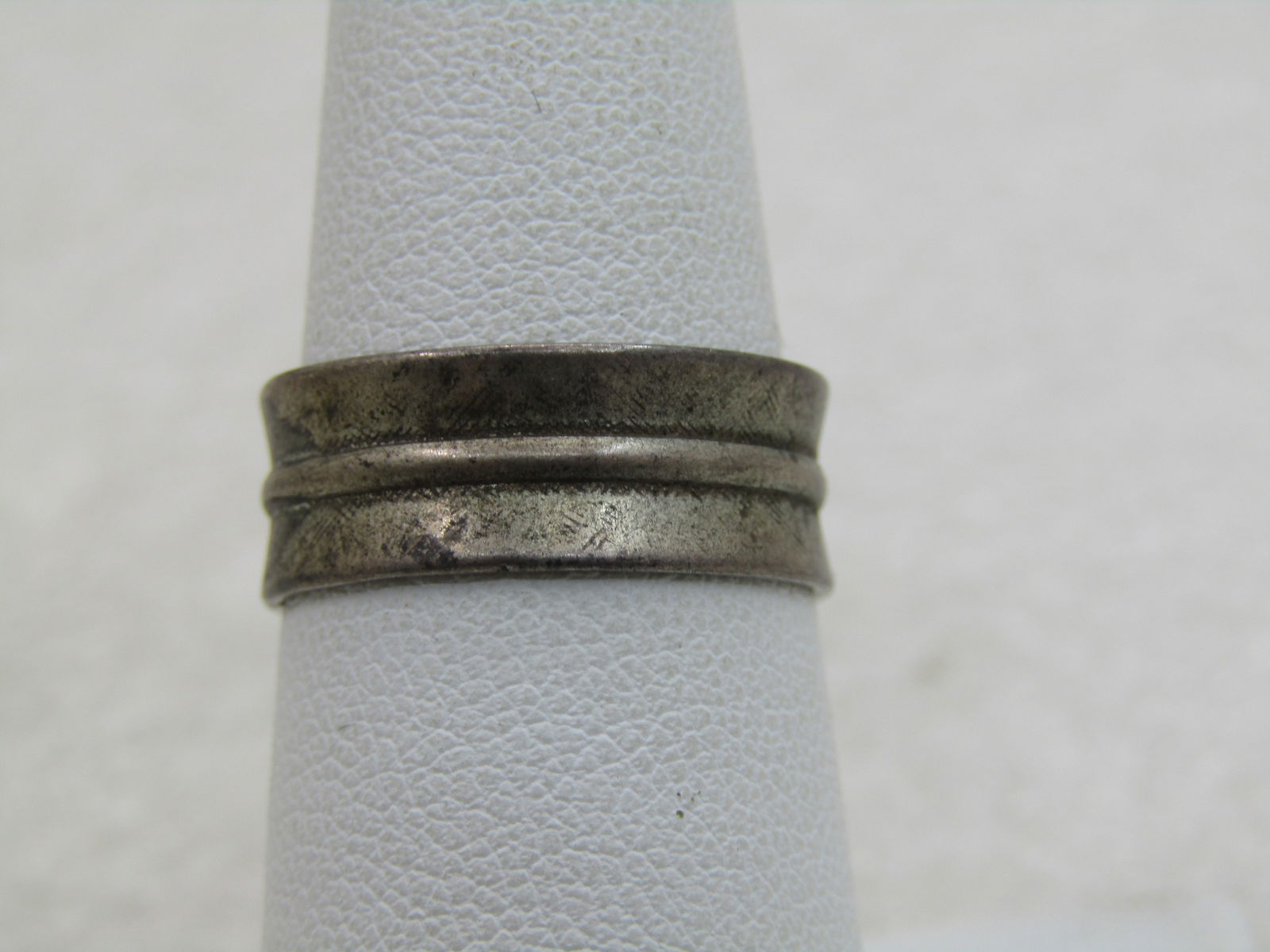 Vintage Sterling Silver Tapered Ring, Espo, Sz. 7 (NL) (1 of 6)