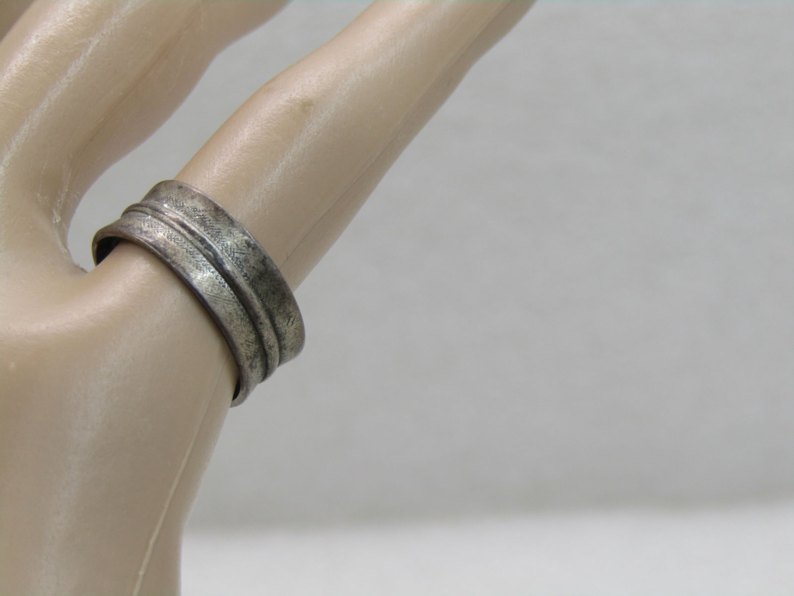 Vintage Sterling Silver Tapered Ring, Espo, Sz. 7 (NL) - 6